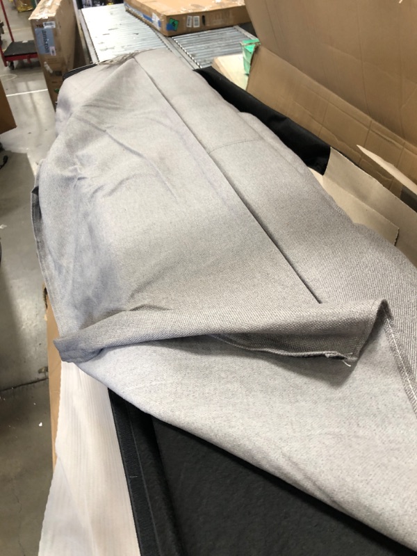 Photo 1 of *PHOTO FOR REFERENCE** Living Room Linen Fabric Sofa (Light Gray)