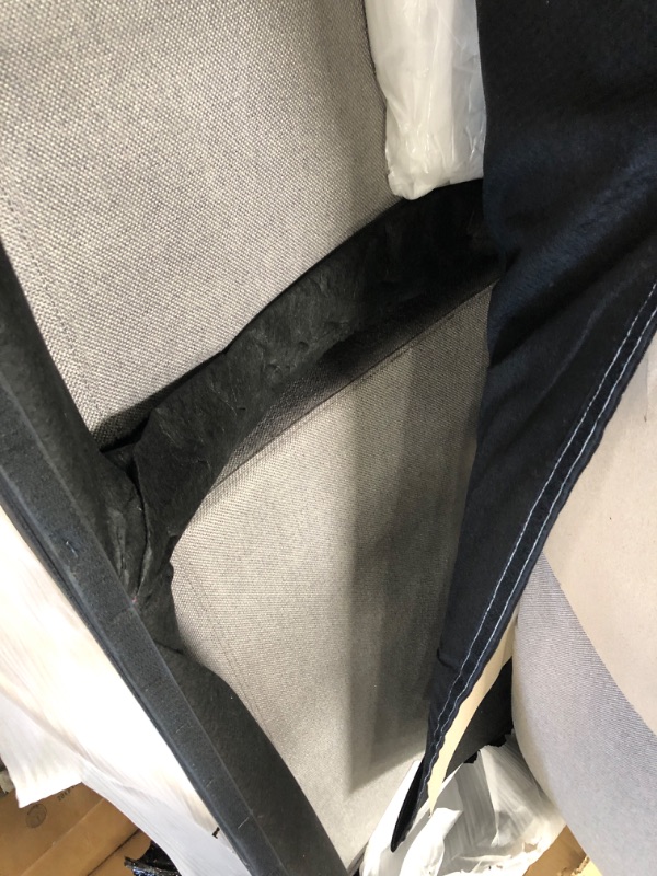 Photo 1 of *PHOTO FOR REFERENCE** Living Room Linen Fabric Sofa (Light Gray)