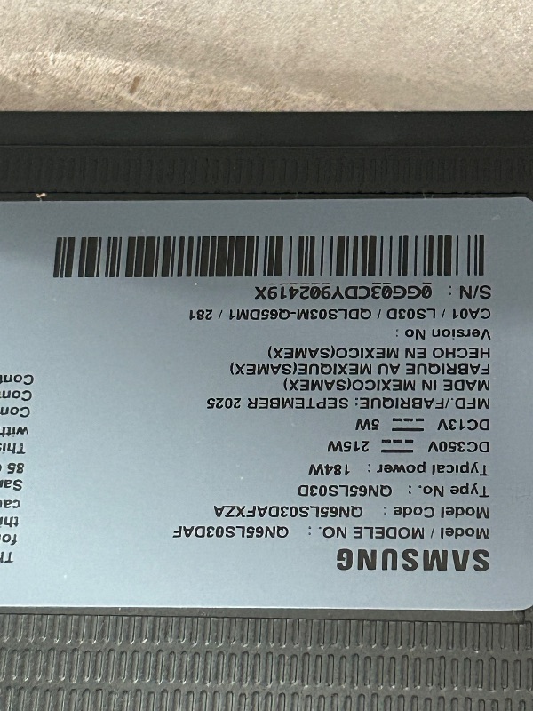 Photo 1 of ** SEE NOTES **SAMSUNG 65-Inch Class QLED 4K LS03D The Frame Series Quantum HDR Smart TV w/Dolby Atmos, Art Mode, Anti-Reflection, Customizable Frame, Slim Fit Wall Mount with Alexa Built-in (QN65LS03D, 2024 Model)