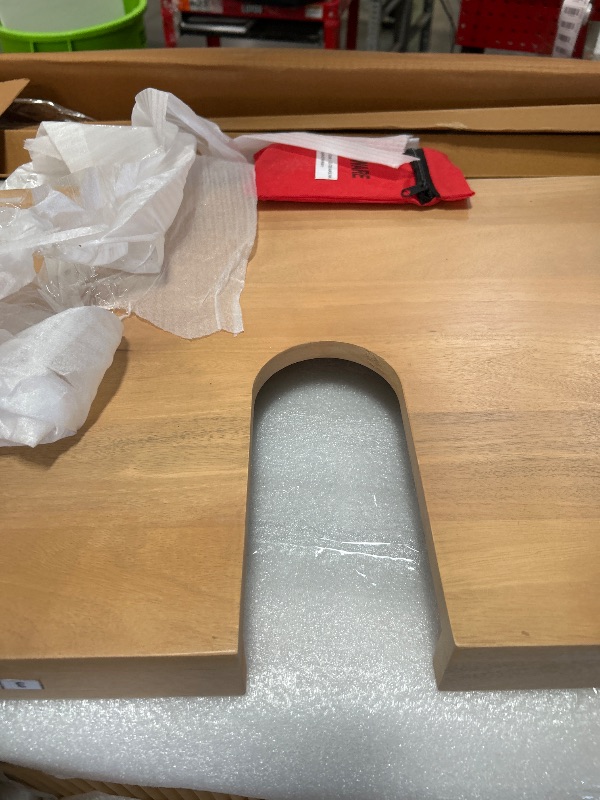 Photo 1 of *** BASE ONLY ***Modway Zia 30 Inch Wall-Mount Bathroom Vanity in Natural with Marble Sink Basin - Floating Bathroom Cabinet with Fluted Design