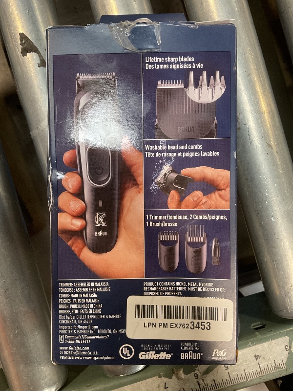 Photo 1 of **MISSING CHARGER CORD/PACKAGING BOX INCORRECT ITEM INSIDE IS CORRECT** Braun Hair Clippers 7-In-1 Beard Trimmer, Men's Grooming Kit New black