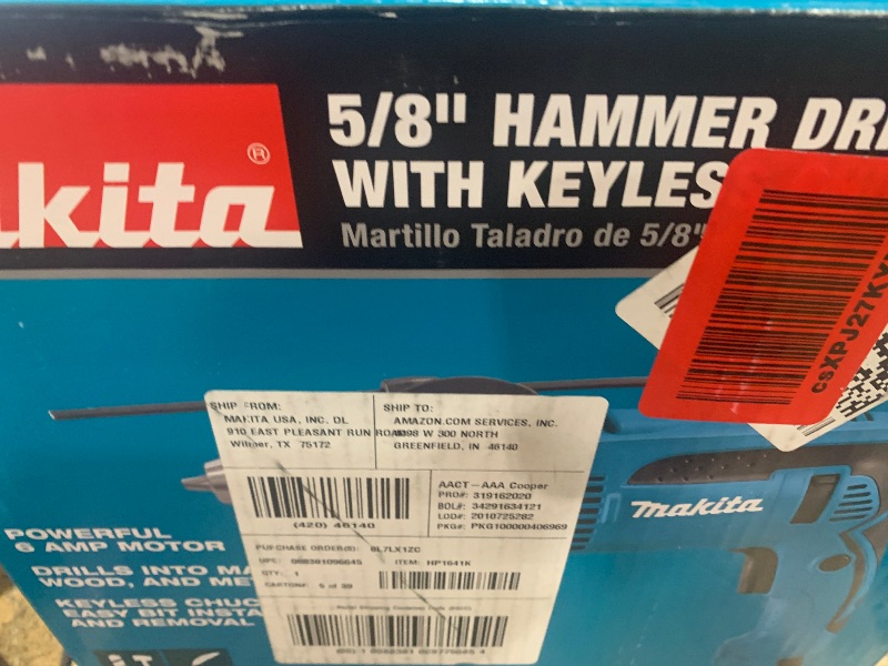 Photo 1 of Makita 5/8"" Hammer Drill Kit