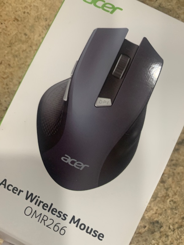 Photo 1 of acer Wireless Mouse for Laptop, 2.4GHz Computer Mouse 3 Adjustable DPI Office Cordless USB Mice with USBA Receiver, 6 Buttons, 1600 DPI, Medium to Large Sized Hands Compatible with PC, Laptop, Desktop