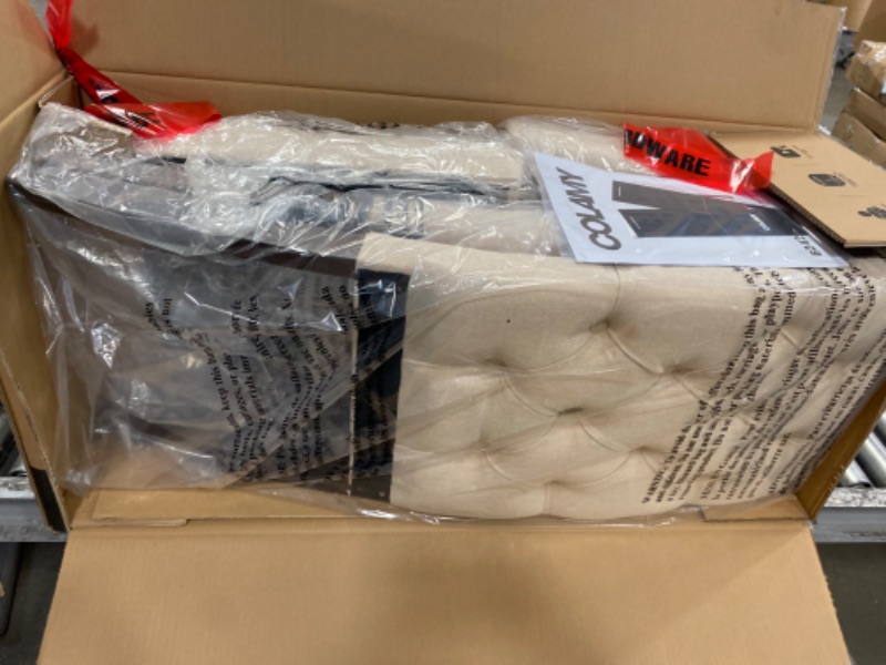 Photo 1 of *****************THIS IS ONLY A SET OF 2 CHAIRS************
COLAMY Button Tufted Dining Chairs Set of 6, Accent Parsons Diner Chair Upholstered Fabric Dining Room Chairs Stylish Kitchen Chairs with Solid Wood Legs and Padded Seat - Dark Beige