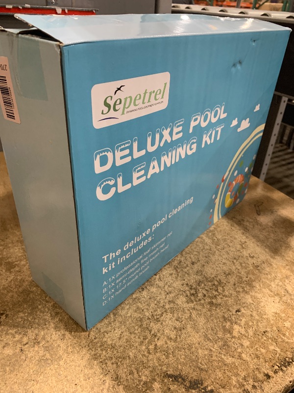 Photo 1 of Sepetrel Deluxe Swimming Pool Cleaning Kit Including Professional Leaf Skimmer Net,Half-Depth Fine Mesh Net,17.5" Pool Brush Head & Hand Scrub Brush(NO Pole)
