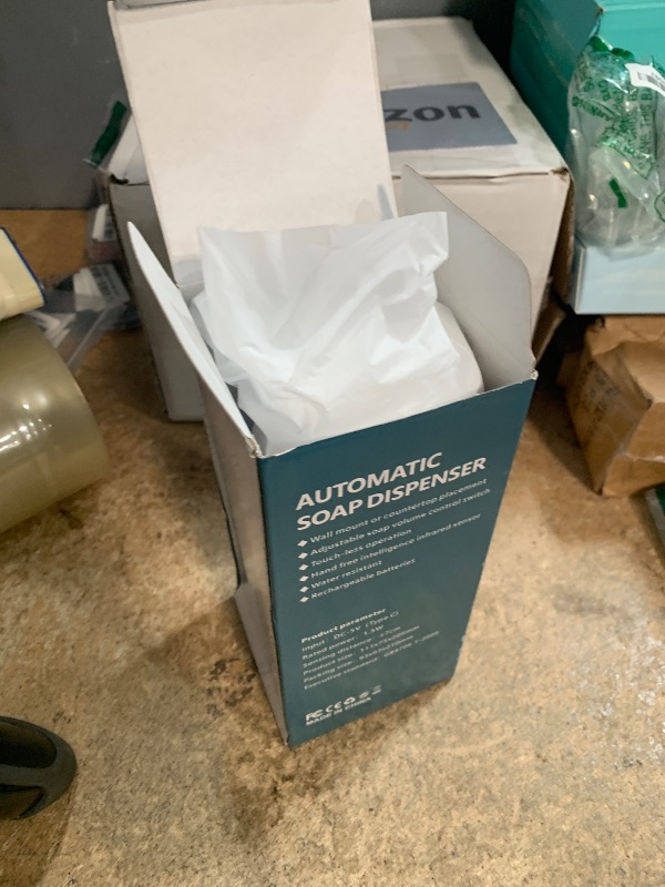 Photo 1 of ***(PARTS ONLY/ MAJOR DAMAGE/ NON FUNCTIONAL)***Automatic Soap Dispenser Touchless - 13.5 Oz Automatic Hand Soap Dispenser, 4-Level Adjustable Foaming, Rechargeable & Long-Lasting, Good for Kitchen, Bathroom, Hotels, Restaurants & Office