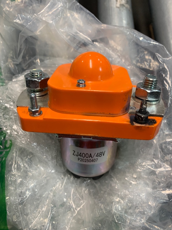 Photo 1 of (see all images) X AUTOHAUX MZJ-400A Main Contactor Solenoid Metal Plastic for Golf Cart 48 Volt 400A Solenoids Replacement