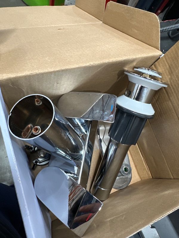 Photo 5 of ***SEE NOTES*** 
Patent No. : US D983,326 S, Ultimate Unicorn Bathroom Faucet for Sink Chrome, 4 Inch Bathroom Sink Faucet for 3 Hole or 2 Hole, 2 Handle Waterfall Faucets with Pop up Drain, Patent No. : US D983,326 S