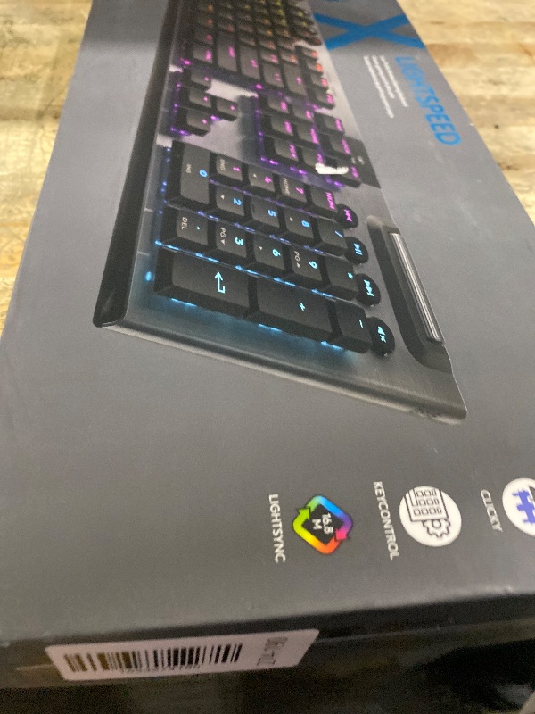Photo 1 of Logitech G915 X Lightspeed Wireless Mechanical Gaming Keyboard, Double-Shot PBT Keycaps, Fully Programmable Keys, RGB Backlit Mac/PC Gaming Keyboards, Aluminum Finish, GL Clicky Switches, Black