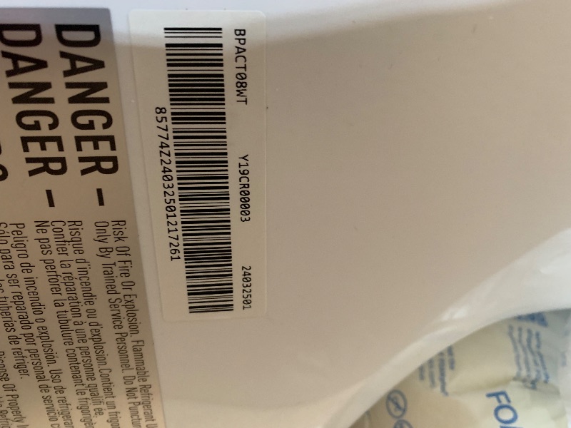 Photo 1 of ** used item, dirty, leaks **
BLACK+DECKER Portable Air Conditioner, 9,000 BTU (5,300 BTU SACC) for Rooms up to 400 Sq. Ft., Portable AC with Follow Me Remote Control and Window Kit, BPACT08WT, White