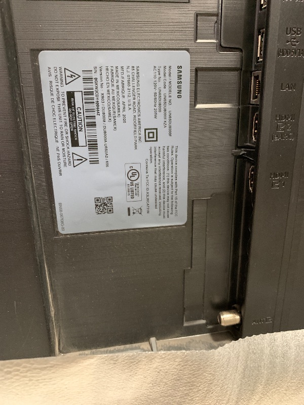 Photo 1 of *** non functional ***Samsung 65-Inch Class 4K Crystal UHD DU8000 Series HDR Smart TV w/Object Tracking Sound Lite, Motion Xcelerator, Ultra Slim Design, Gaming Hub, Alexa Built-in (UN65DU8000, 2024 Model)