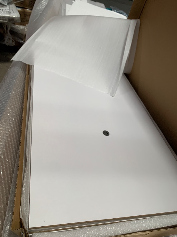 Photo 1 of **see notes**ROYMELO 32x96 Inch White Sliding Barn Door Slab with 5.5ft Hardware Kit Included, 5-Panel, MDF Wood Panel Covered with Water-Proof Scratch-Proof PVC Surface, Simple DIY Assembly