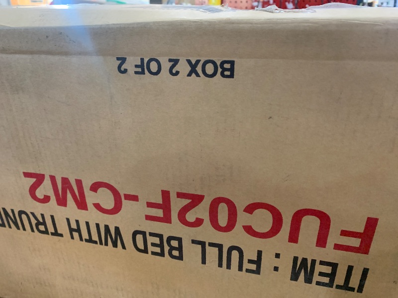 Photo 1 of *****************INCOMPLETE ITEM, THIS IS ONLY BOX #2 OUT OF 2*****************
PVWIIK Full Size Daybed with Trundle for Bedroom,Guest Room,Solid Wood Bed Frame w/Wood Slat Support,Upholstered Backrest for Adults/Kid,No Box Spring Needed, Beige