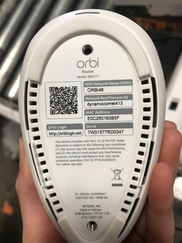 Photo 1 of ********************Missing 1 original power supply******************
NETGEAR Orbi 370 Series Dual-Band WiFi 7 Mesh Network System for Home (RBE372) – Wireless Router + 1 Extender, Security Features, 5 Gbps, Covers 4,000 sq.ft., 70 Devices, 2.5GB Internet