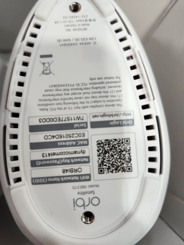 Photo 1 of ********************Missing 1 original power supply******************
NETGEAR Orbi 370 Series Dual-Band WiFi 7 Mesh Network System for Home (RBE372) – Wireless Router + 1 Extender, Security Features, 5 Gbps, Covers 4,000 sq.ft., 70 Devices, 2.5GB Internet