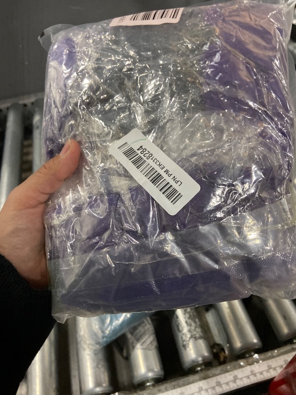 Photo 1 of 1200 sqft Halloween Spider Web Decor with 100pcs Plastic Fake Sipders, Super Stretch Purple Cobwebs for DIY Weird Ideas Halloween Party Decorations for Indoor and Outdoor Porch Use