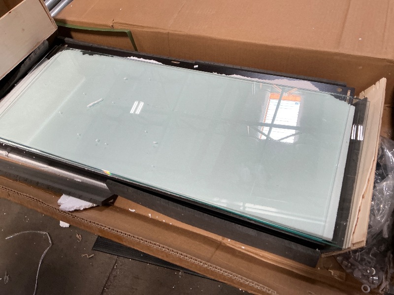 Photo 1 of *PHOTO FOR REFERENCE* Tempered Glass Display Cabinet with Lights, 4-Tier Curio Cabinet with Glass Doors and Lock, Glass Display Case for Collectibles, for Living Room, Bedroom, Office, Black, Double Door