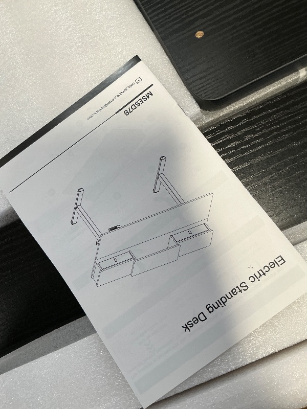 Photo 1 of ***************MISSING THE LEGS**************
Marsail 55? x 28? Electric Standing Desk with Drawers, Height Adjustable Sit Stand Up Desk with Storage Shelf, Ergonomic Home Office & Computer Table with 4 Memory Heights, Black