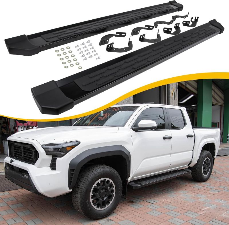 Photo 1 of *PHOTO FOR REFERENCE** 6 Inches Running Boards Fit for Toyota Tacoma Double Cab 2024-2026 Side Steps Step Bars Nerf Bar Accessories