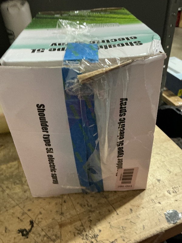 Photo 1 of **DAMAGED SPRAYER/POSSIBLY FOR PARTS** Battery Powered Sprayer 1.35Gallon/5L, 2025 Upgraded Electric Sprayer in Lawn and Garden with 3 Adjustable Force, Battery Indicator, Rechargeable Handle, Telescopic Wand,3 Mist Nozzles,Shoulder Strap