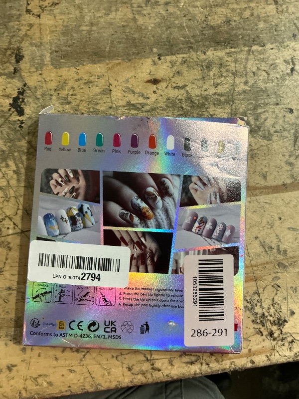 Photo 1 of 12 Color Acrylic paint pen Set, Kalolary Nail Polish Pens Nail Point Graffiti Dotting Pen Drawing Painting Liner Brush for DIY Nail Art Beauty Adorn Manicure Tools