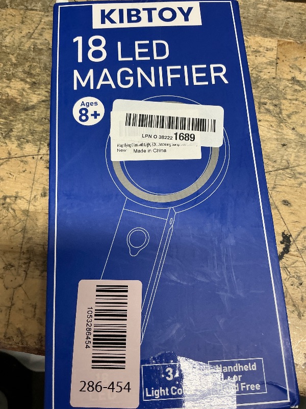 Photo 1 of 30X 10X Magnifying Glass with Light and Stand, Foldable Handheld Magnifying Glass 18 LED Illuminated Lighted Magnifier for Macular Degeneration, Seniors Reading, Close Work, Coins, Jewelry