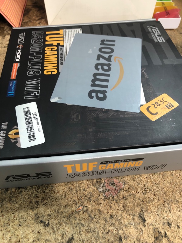 Photo 1 of **BROKEN/PARTS ONLY**ASUS TUF Gaming A520M-PLUS (WiFi) AMD AM4 (3rd Gen Ryzen™) microATX Motherboard (M.2 Support, 802.11ac Wi-Fi, DisplayPort, HDMI, D-Sub, USB 3.2 Gen 1 Type-A and Aura Addressable Gen 2 headers)