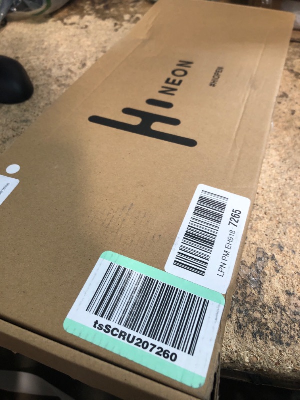 Photo 1 of (MISSING REMOTE) (USED/FAIR) HiNeon White Neon Open Sign 20inx7in LED Light w/Remote Controller, Electric Light Up Open Sign for Business Store, w/Hanging Chain for Shop Windows, Direct Plug-In w/ 12V Power Adapter