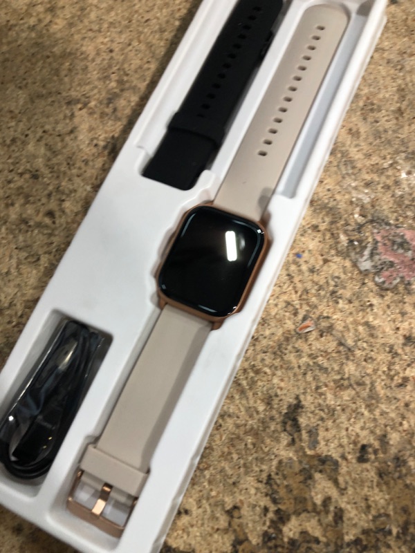 Photo 1 of **NO POWER & NO CHARGE** RUIMEN Smart Watches for Women Men (Answer/Make Calls, 2 Bands Included), 1.8" Smartwatch for iOS/Android Phones, Fitness Tracker Heart Rate/Sleep Monitor Digital Watch Waterproof Milky White