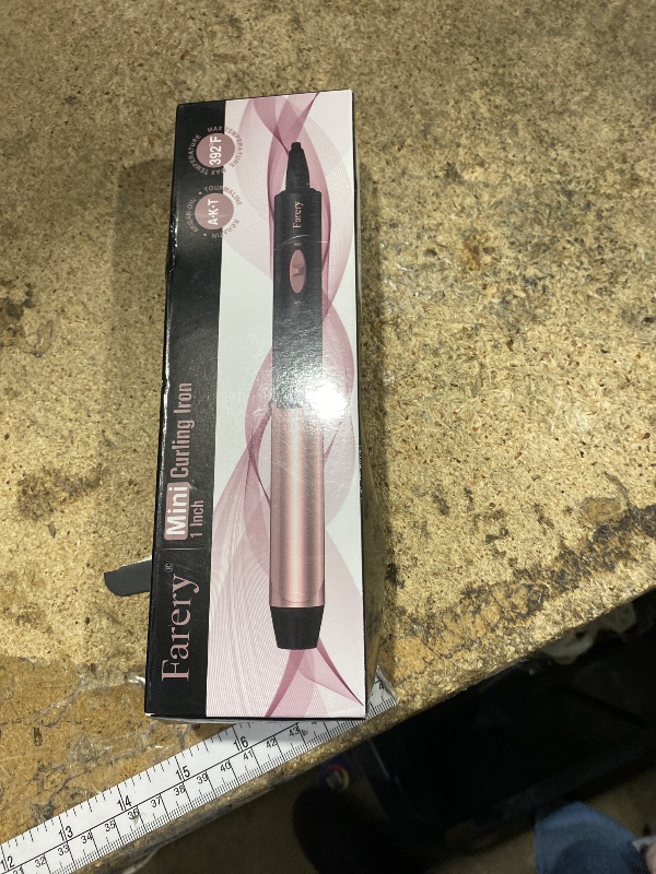 Photo 1 of 1 Inch Dual Voltage Ceramic Curling Iron with Keratin & Argan Oil, Mini Hair Curler, Travel Size with Storage Bag
