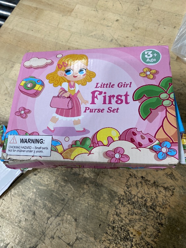 Photo 1 of (missing pieces) Play Purse for Little Girls Toddler, 35PCS Toddler Purse with Pretend Makeup for Kids, Girl Toys Princess Toy Includes Handbag