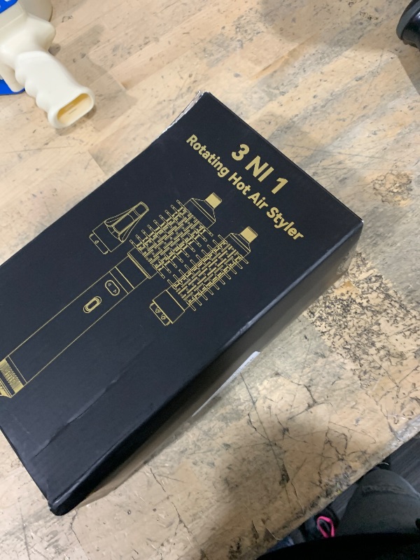 Photo 1 of 3 in 1 Rotating Hair Dryer Brush Spinning with Detachable Brush(2" & 1.5"),3 Heats and 2 Speeds Rotating Hot Air Brush for Curl,Straight