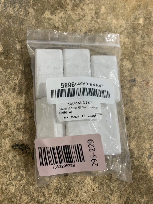 Photo 1 of LeMotech Project Box 10 Pieces ABS Plastic Electrical Project Case Small Junction Box for Electronics White 1.97 x 1.10 x 0.59 inch (50 x 28 x 15 mm)