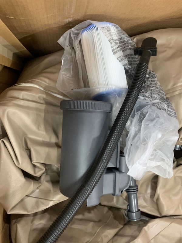 Photo 1 of ************missing the pump****************
INTEX 28427EH PureSpa Bubble Massage Spa Set Outdoor Inflatable Portable Hot Tub, Includes Energy Efficient Spa Cover, Saltwater System Ready, 6 Person, 85in x 28in