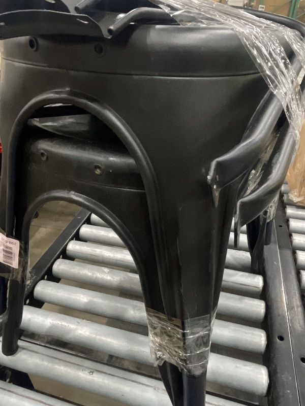 Photo 1 of **Only 2** FDW | Metal Dining Chairs | Set of 4 | Black | Stackable Tolix Side Chairs with Backrest | Scratch-Resistant | Non-Slip Feet | Indoor/Outdoor Use | 330 lbs Capacity | for Kitchen & Restaurant