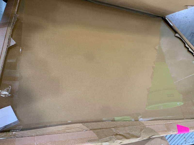 Photo 1 of [Tempered Glass] 48" x 60" Glass Chair Mat, Heavy Duty Hard Tempered Glass Mat with Round Corner and Polished Edge, Transparent Glass Office Chair Mat for Office and Home Hard Floor or Carpeted