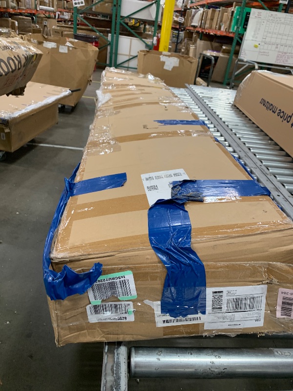 Photo 1 of **PARTS ONLY DAMAGED PCS*** BARNSMITH 60"x80" Sliding Closet Door(Double 31"x80"), 5-Lite Frosted Glass Bypass Door with Hardware Kits & Matching Fascia, Solid Wood Waterproof PVC Surface, Pre-Drilled for Easy Install, Black