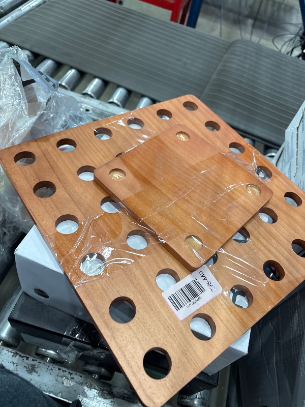 Photo 1 of *** For parts****. Bamboo Ice Cream Cone Holder Stand, 36 Holes Waffle Cone Display Stand,Durable 13" L X 13" W Cones Holder for Party, Buffet, Restaurant, Food Trucks or Catered Events