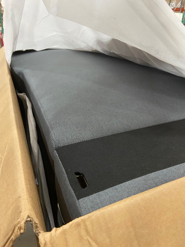 Photo 1 of **BOX 2/3** L-Shaped Polyester Fabric Reversible, Easy Convertible Pull-Out Sleeper Sectional Sofa/Storage Chaise with Tufted Back Cushions and Track Arms in Light Gray