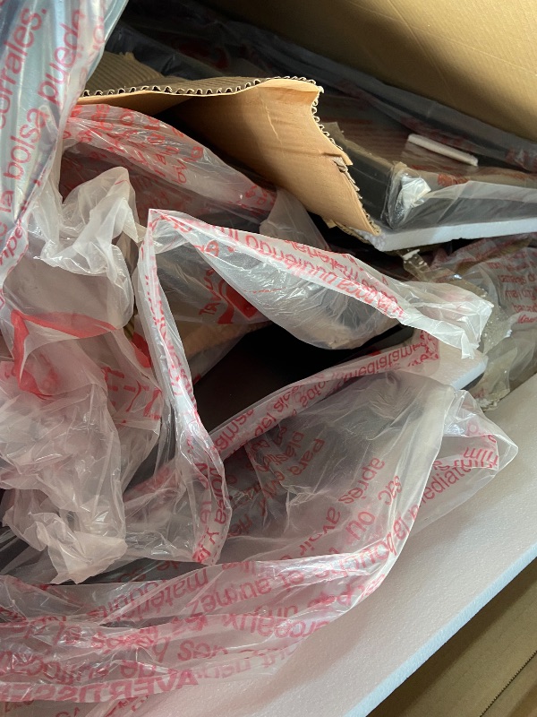 Photo 1 of **BOX1/143** DHP Lanis Metal Storage Loft Bed with Desk, Shelves, Cabinet and USB Port, Twin, Black