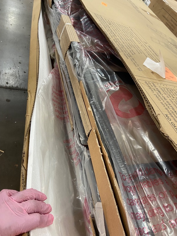 Photo 1 of **BOX1/143** DHP Lanis Metal Storage Loft Bed with Desk, Shelves, Cabinet and USB Port, Twin, Black