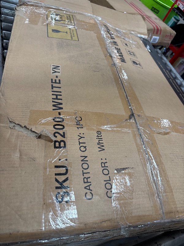 Photo 1 of **BROKEN MIRROR** COMHOMA Makeup Vanity Desk with Mirror and Lights, Vanity Table and Chair Set with 4 Drawers and Charging Station, Bedroom Dresser LED Mirror Stepless Dimmable & 3 Color Modes Adjustable, White