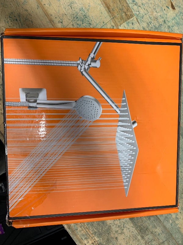Photo 1 of 10 inch Rainfall Shower Head Combo Stainless Steel, THE FIRST WATERFALL mode, 10 Inch Rain Shower Head with Handheld 6 Spray Modes High Pressure, Overhead Shower Adjustable Extension Arm,Chrome