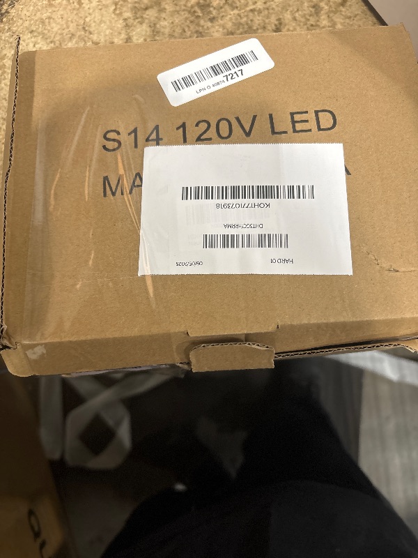 Photo 2 of ECOVANIA Outdoor String Light Bulbs, 1Watt Shatterproof S14 Replacement Light Bulbs, Vintage Style,E26 Medium Base, 2200K Warm White, 11 Watt Equivalent, 24 Pack