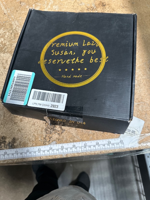 Photo 1 of 10" Oak Wood Lazy Susan Turntable Organizer, Lazy Susan for Cabinet Dining Table Pantry Kitchen Countertop Spice Bathroom Vanity Tray for Counter Dresser Sink Soap Holder Coffee Table Bar Decor Black