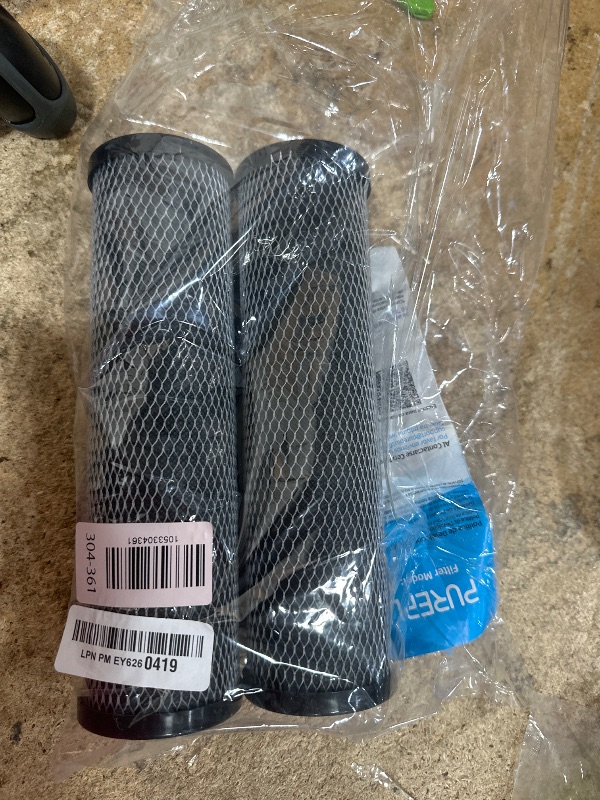 Photo 1 of 1 Micron 2.5" x 10" Whole House CTO Carbon Water Filter Cartridge Replacement for Under Sink Water Filter System, Dupont WFPFC8002, WFPFC9001, FXWTC, SCWH-5, WHEF-WHWC, WHCF-WHWC, AMZN-SCWH-5, 2Pack