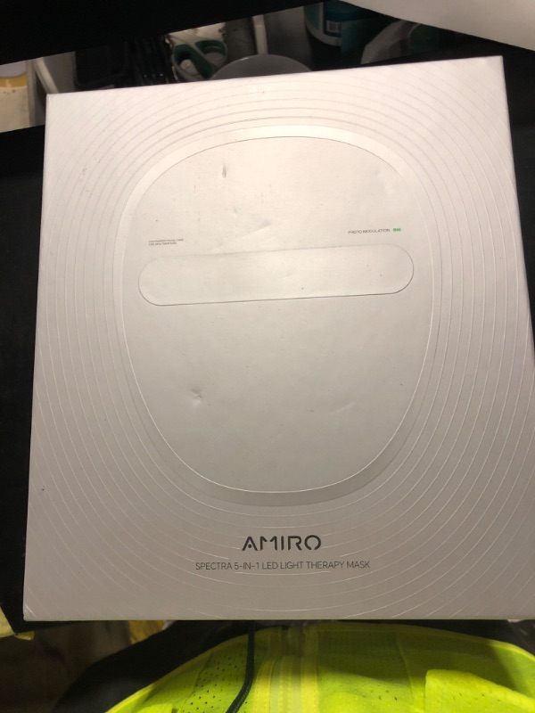 Photo 1 of AMIRO Spectra 5-in-1 Light Therapy Face Mask, Contour With Blue, Red, Green, Yellow, and Infrared Light, 3 Modes for Oily, Acne-Prone, and Sagging Skin, Skincare for Face, Silver