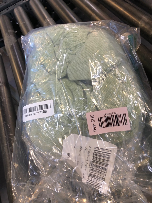 Photo 1 of WEYOND Large Backrest Cushion Covers Super Stretch Backrest Covers for 3 Cushion Couch Sofa, Couch Back Cushion Covers Featuring with Chenille Yarn (Softer Version, 3PC, Green)