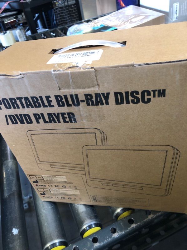Photo 1 of 10.1'' Portable Blu Ray Players for Car with Rechargeable Battery, Dual Screen Blu Ray DVD Players Support 1080P Video, Dolby Audio, HDMI Out, Sync Screen, Last Memory, USB/SD, Play A Same Movie