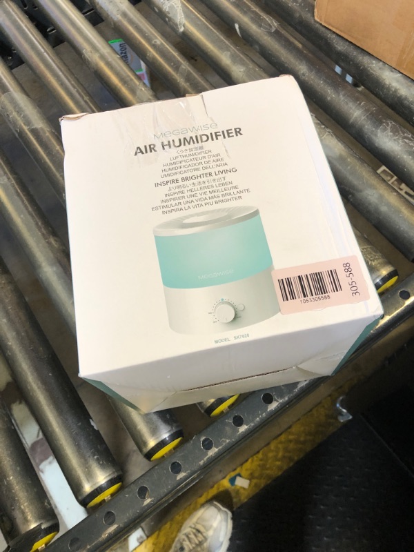 Photo 1 of MegaWise Ultrasonic Cool Mist Humidifier SK7620 - 1.5L Capacity, Whisper-Quiet Operation, Adjustable Mist Output, Auto Shut-Off - Ideal for Home, Office, Baby Room, and Bedroom